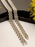 Double Row Silver Stainless Steel Bracelet for Men – 10mm & 12mm - Image 6