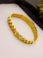 Rolex Square Crown Gold Plated Bracelet with 4 Diamond Corners - Image 7