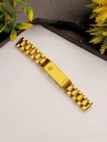 Rolex Inspired Gold Bracelet – President Style Link Chain with Crown & CZ Stones - Image 6