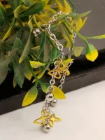 Silver Plated Butterfly & Heart Charm Bracelet for Women - Image 3