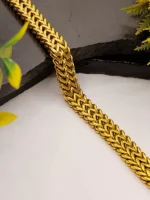 Luxury Gold Byzantine Chevron Link Bracelet for Men - Image 4