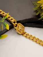 Heavy Cuban Chain with Bold Medusa Pendant - Image 4