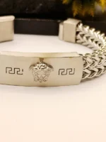 Luxury Greek Myth Medusa Men's Silver Bracelet - Image 3