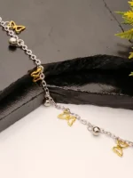 Silver Plated Butterfly & Heart Charm Bracelet for Women - Image 4