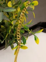 Gold Plated Cuban Link Chain Bracelet for Women – Adjustable Bold Design - Image 5