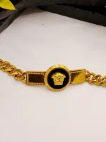 Premium Medusa Greca Cuban Chain Bracelet Gold Plated - Image 5