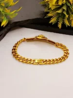 Premium Medusa Greca Cuban Chain Bracelet Gold Plated - Image 4