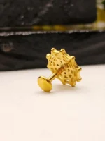 Gold Black Spider Web Nose Stud for Women – Black Stone Spider Web Design Nose Piercing - Image 5