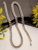 Bold Cuban Link Silver Chain for Men – Thick Heavy Silver Necklace with Mirror Polish