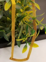 Gold Mesh Chain Necklace – Thin Woven Mesh Unisex Design - Image 3