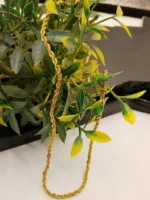 Gold Twisted Rope Chain Necklace for Men – Elegant Spiral Link Design - Image 4