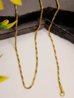 Gold Box Chain Necklace – Classic Thin Curb Unisex Design