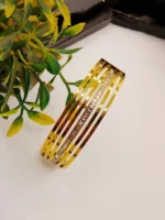 5 Line Gold Cuff Bracelet with CZ Stones - Image 3