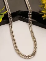 Bold Cuban Link Silver Chain for Men – Thick Heavy Silver Necklace with Mirror Polish - Image 4