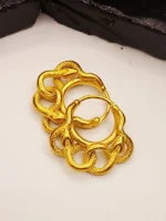 Luxury Gold Plated Double Snake Twisted Hoop Earrings