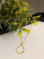 Gold Beaded Snake Chain Necklace – Delicate Unisex Link Design - Image 6