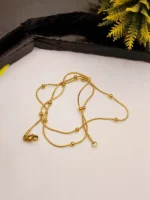 Gold Beaded Snake Chain Necklace – Delicate Unisex Link Design - Image 5