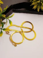Gold Herringbone Chain Necklace – Thin Flat Snake Unisex Design - Image 4