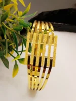 Luxury Gold Plated Multi Bar Openable Bangle - Image 4