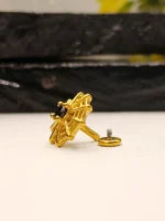 Gold Black Spider Web Nose Stud for Women – Black Stone Spider Web Design Nose Piercing - Image 4