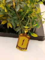 Gold Arabic Letter "Alif" (ا) Pendant Necklace for Men – Elegant Rectangular Pendant with Snake Chain - Image 5