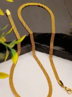 Gold Mesh Chain Necklace – Thin Woven Mesh Unisex Design - Image 2