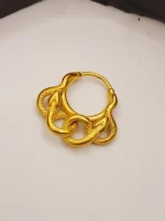 Luxury Gold Plated Double Snake Twisted Hoop Earrings - Image 5